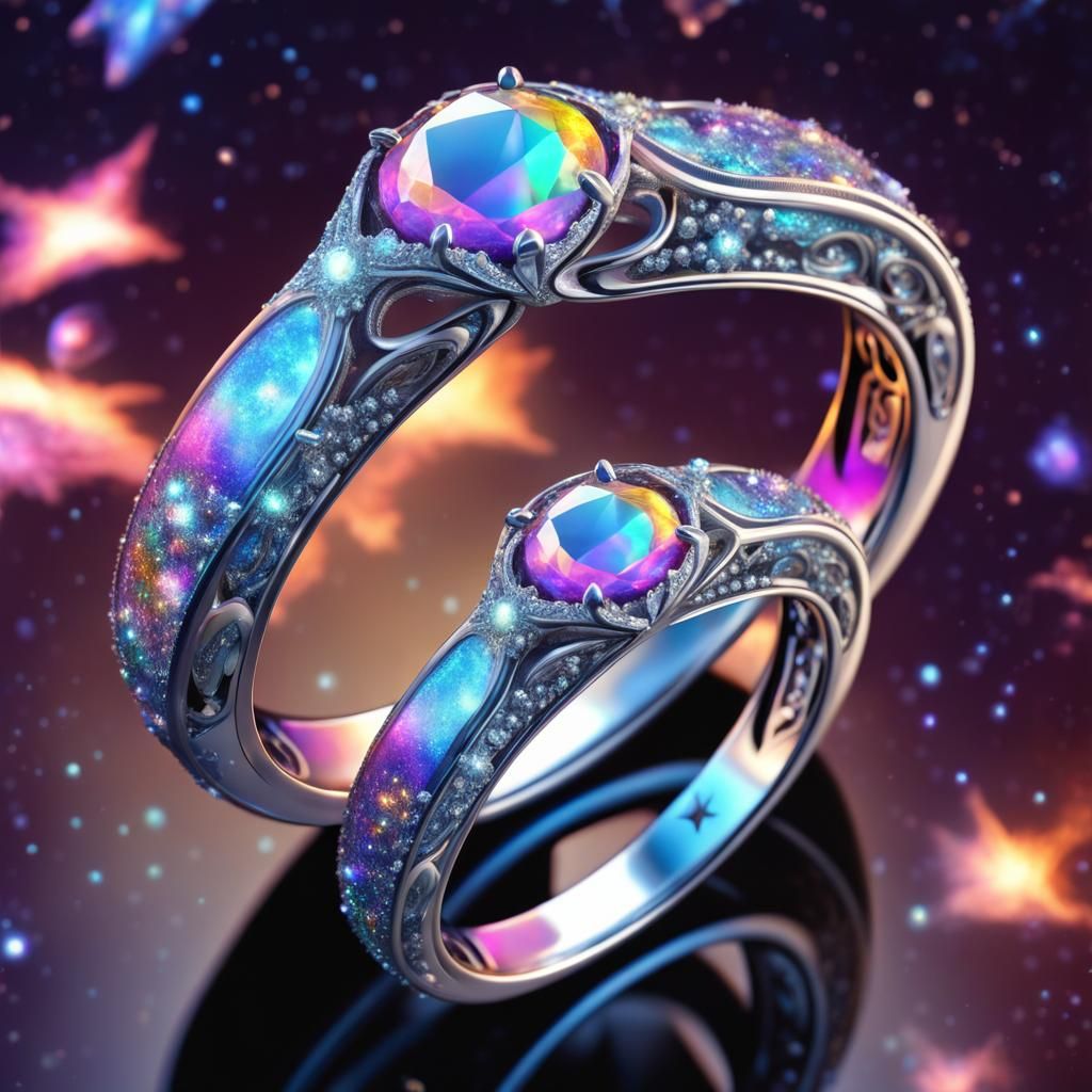 Galactic Wedding Rings: Hyperdetailed Galaxy Diamond Rings