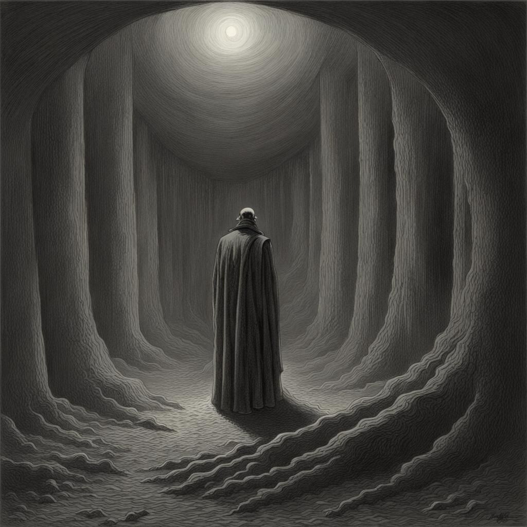 Existential Emptiness: A Dark Engraving