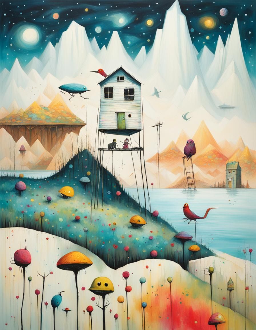 Modern Illustrative Art Inspired by Multiple Painters