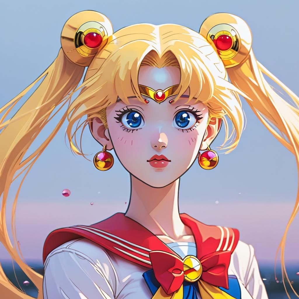 Sailor Moon Portrait in Manga Style