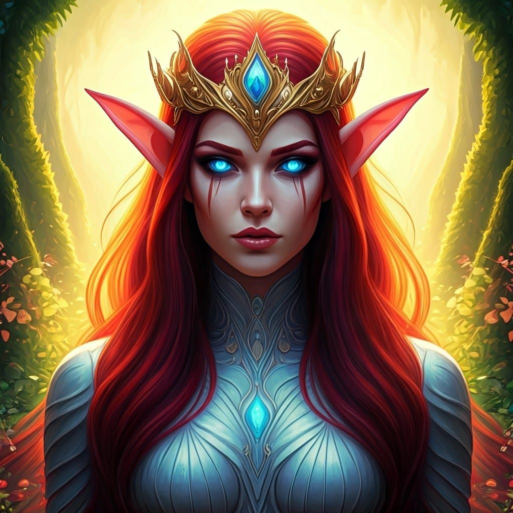 Surreal Elven Princess in Golden Light