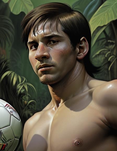 (Lio Messi) in the jungle..