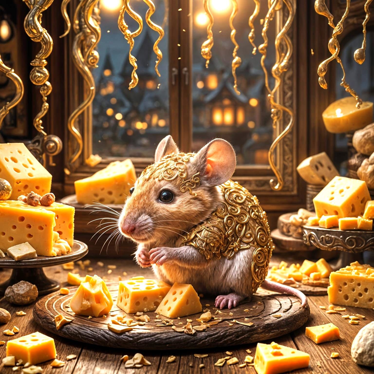 Cute Cheese Mouse: Digital Matte Painting