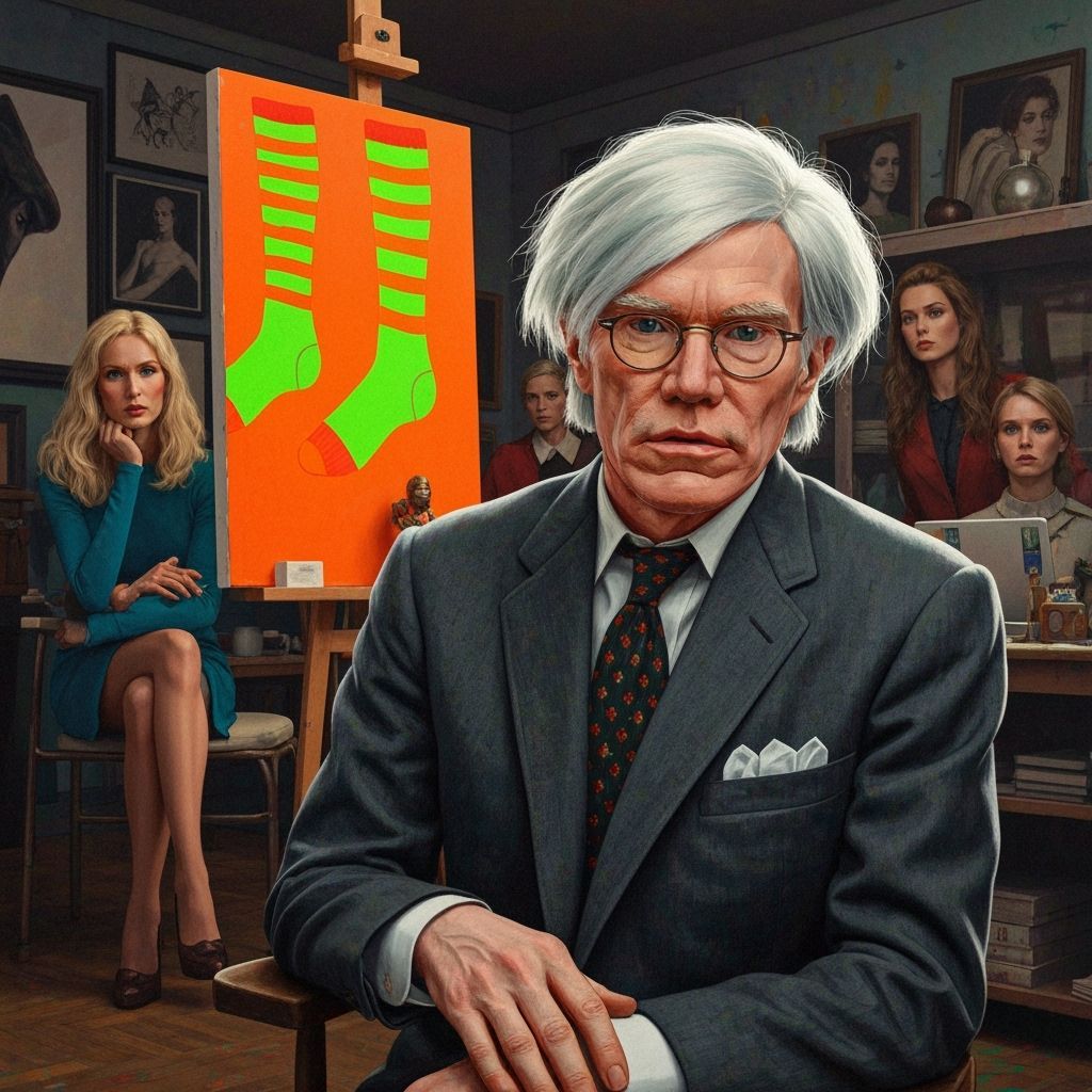 Andy Warhol in Studio: Pop Art Neon Socks