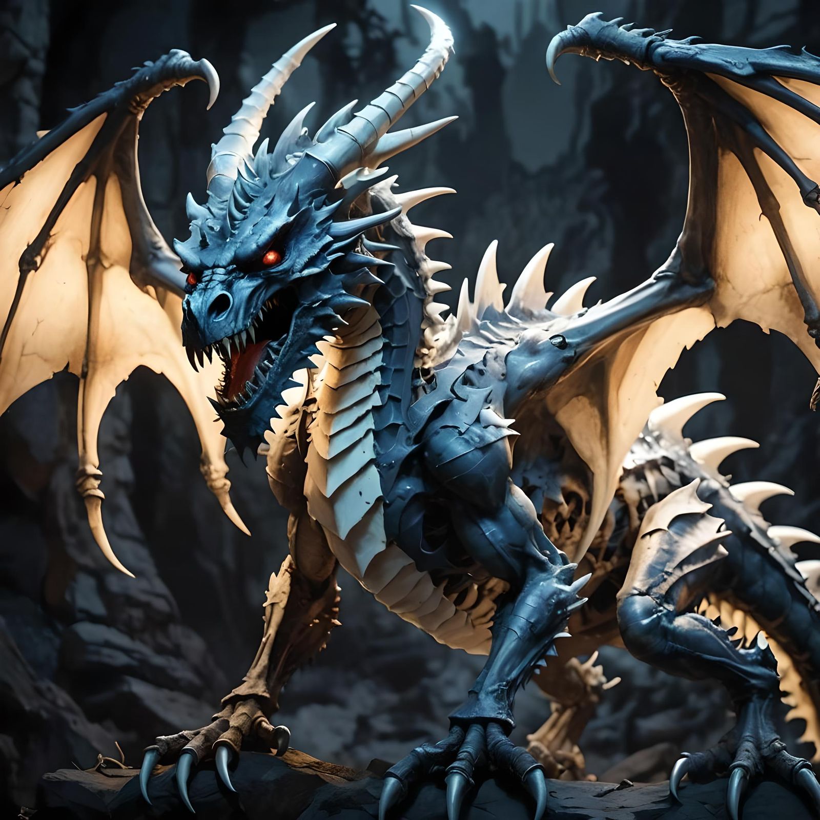 Skeletal Undead Dragon: A Menacing Vision