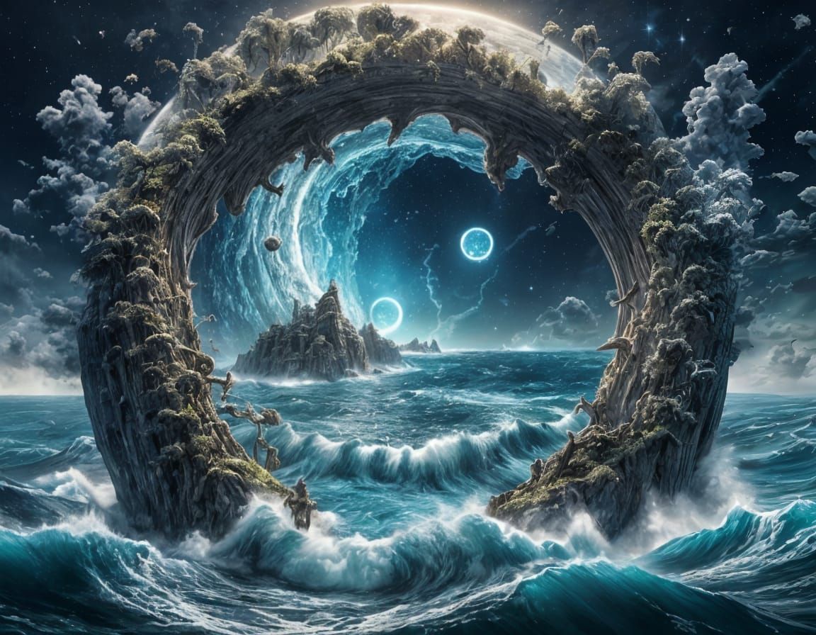 Rococo Portal Rises from the Sea