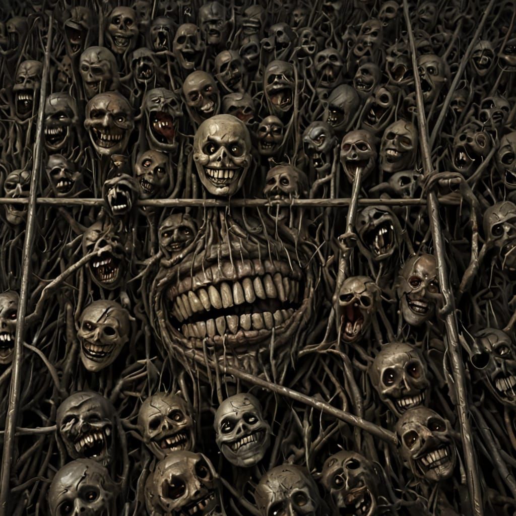 Surreal Nightmare Smile in Eerie Digital Art