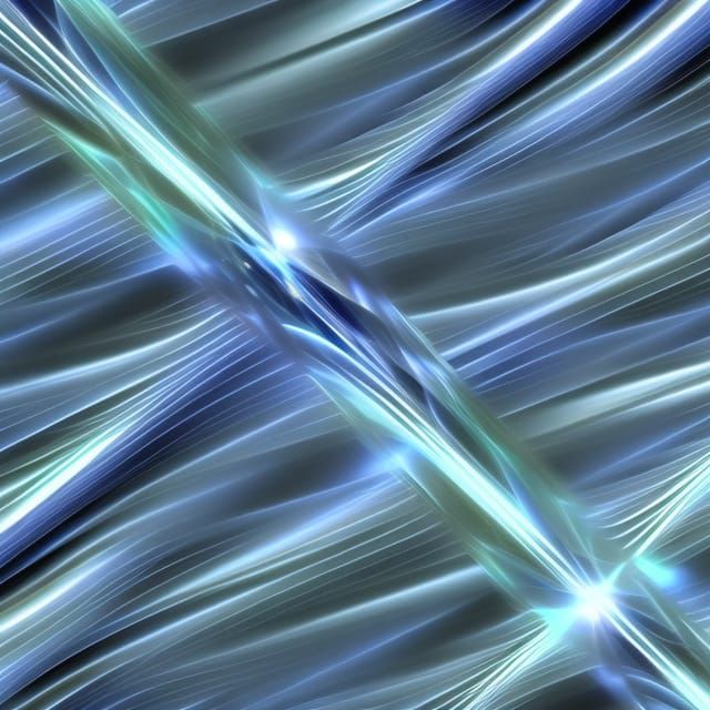 Black Opal Crystals with Light Reflections in 3D