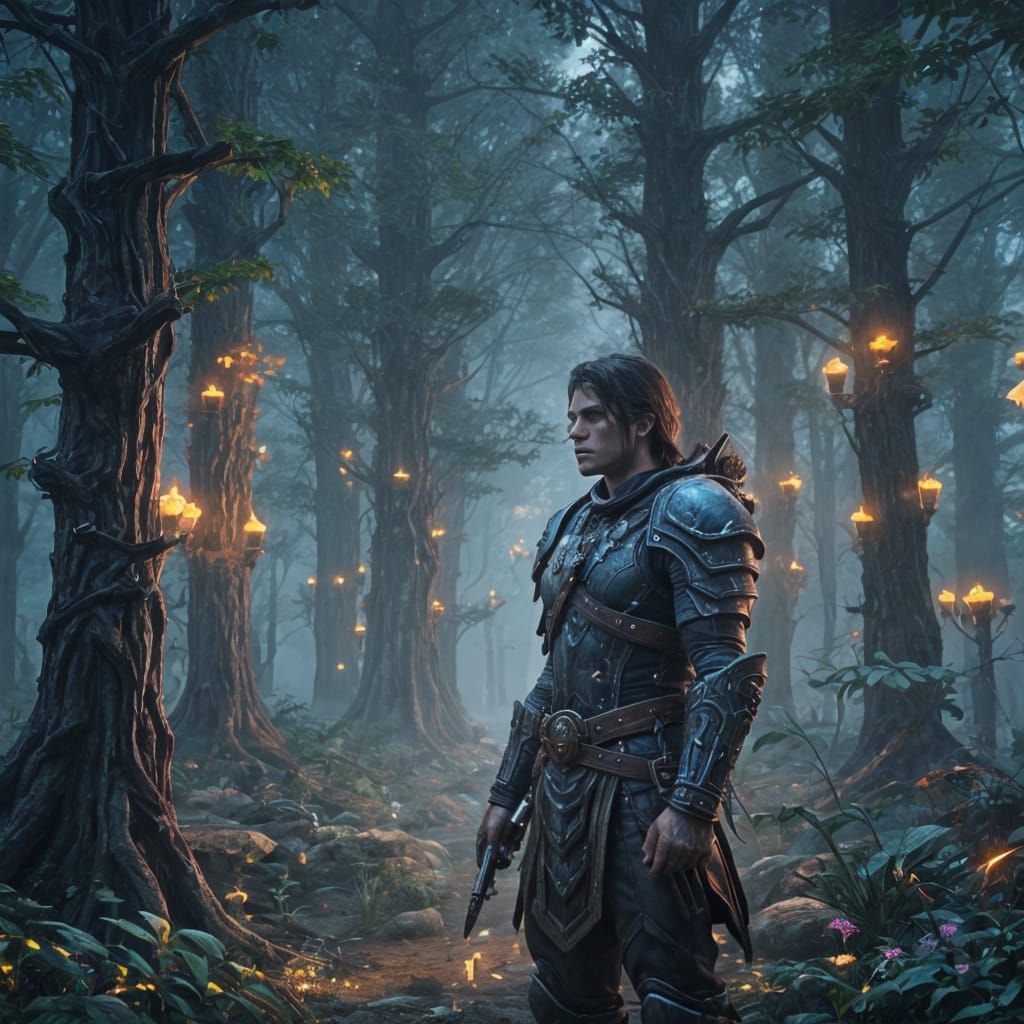 Detailed Pixel Block Art Forest in Unreal Engine