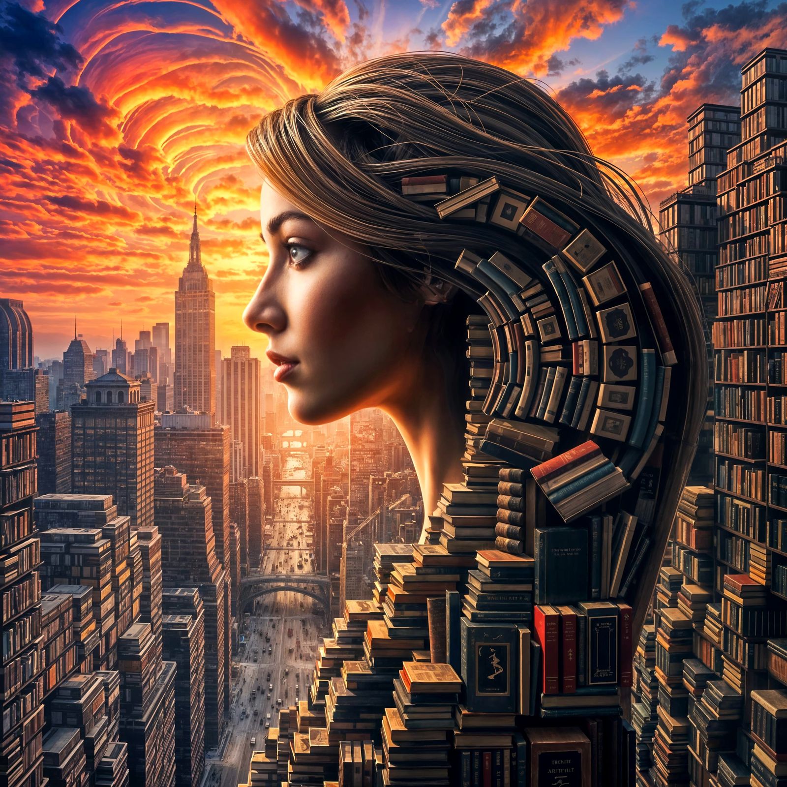 Surreal City Library Elegy