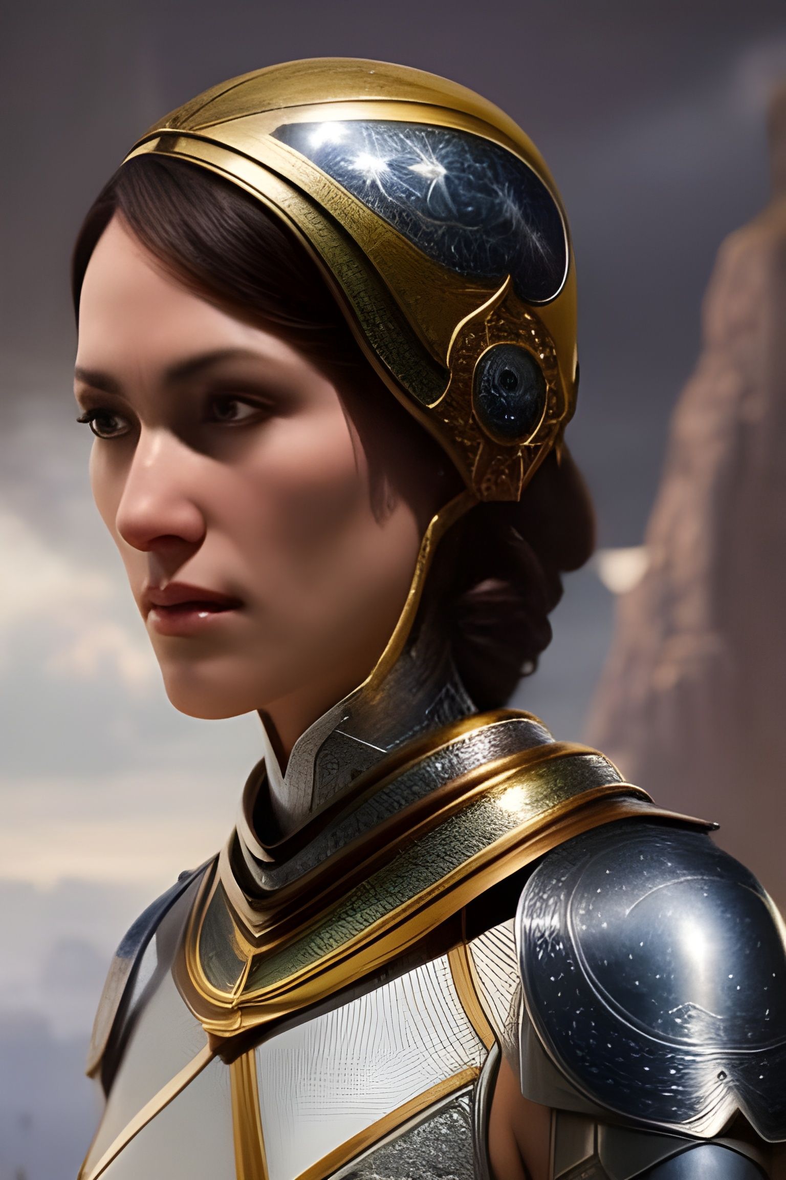 Mystical Portrait of Joan of Arc in Armor