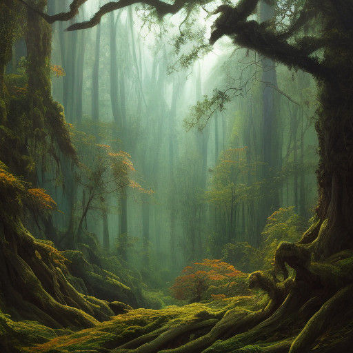 Enchanted Forest Castle in Vibrant, Cinematic Style