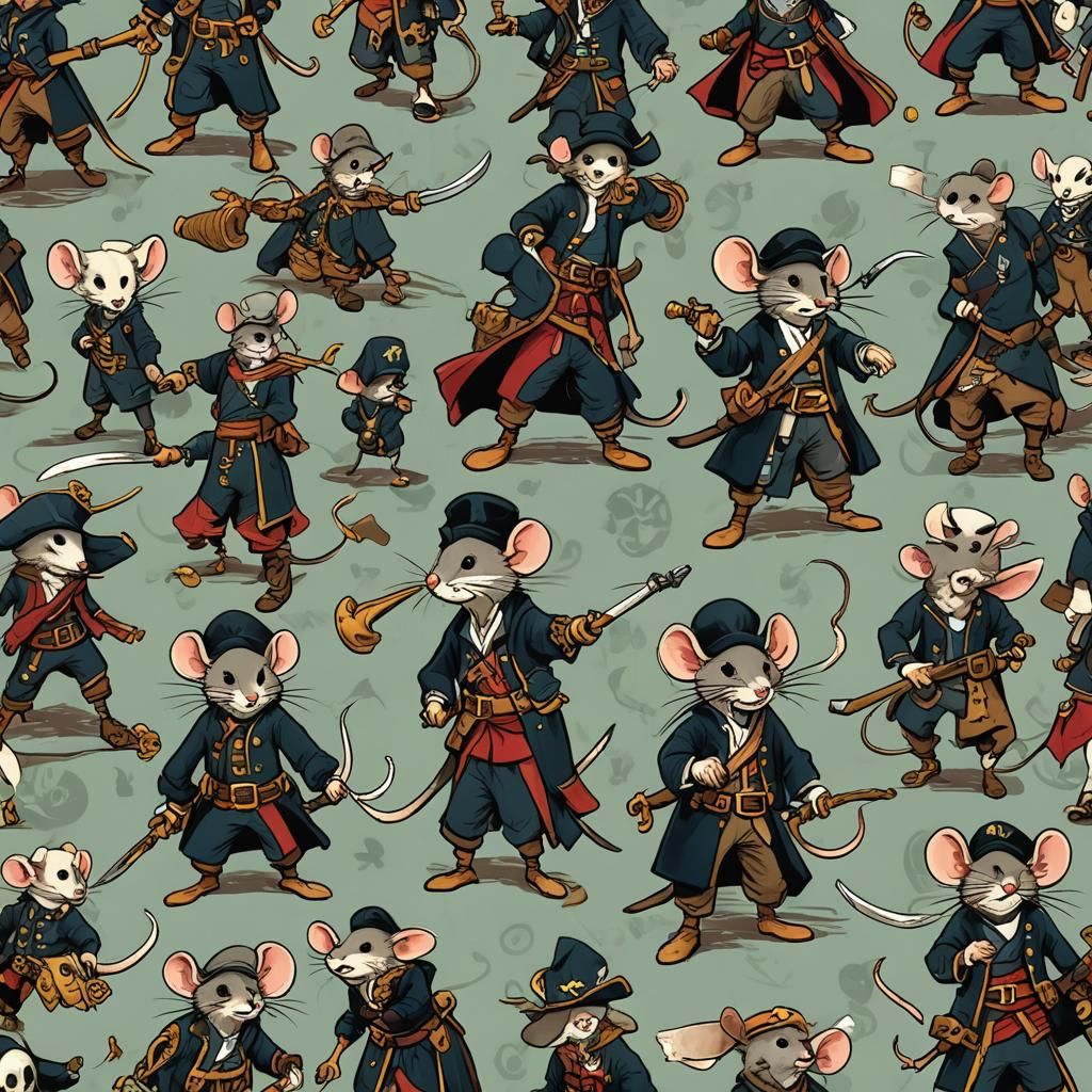 Mouse Swashbucklers Ready for Adventure