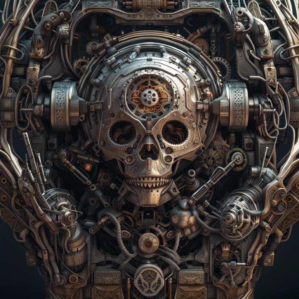 Detailed Biomech Sci-Fi Fantasy in 8K