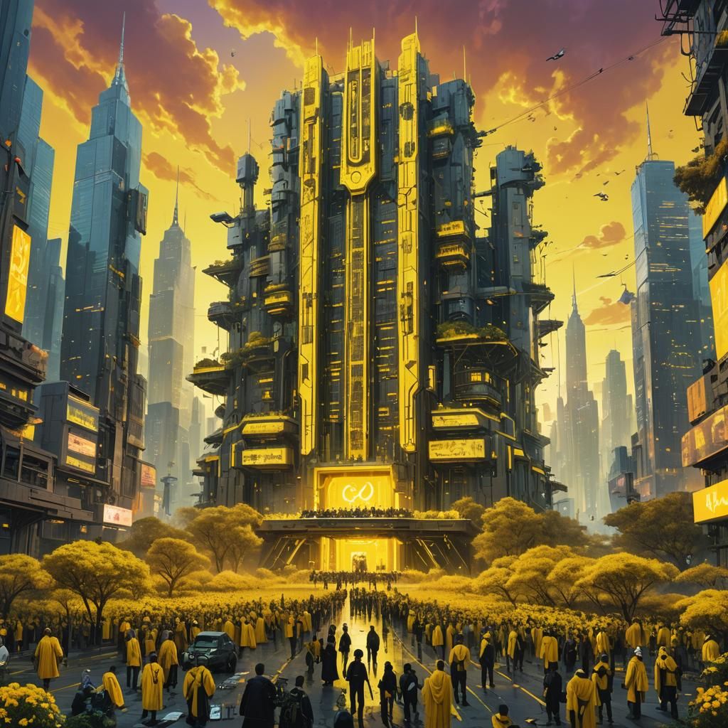 Neon Sci-Fi Metropolis: Cyberpunk Devotion