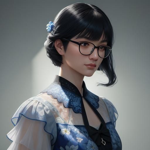 Interracial Couple Portrait in Hyperrealistic Digital Art