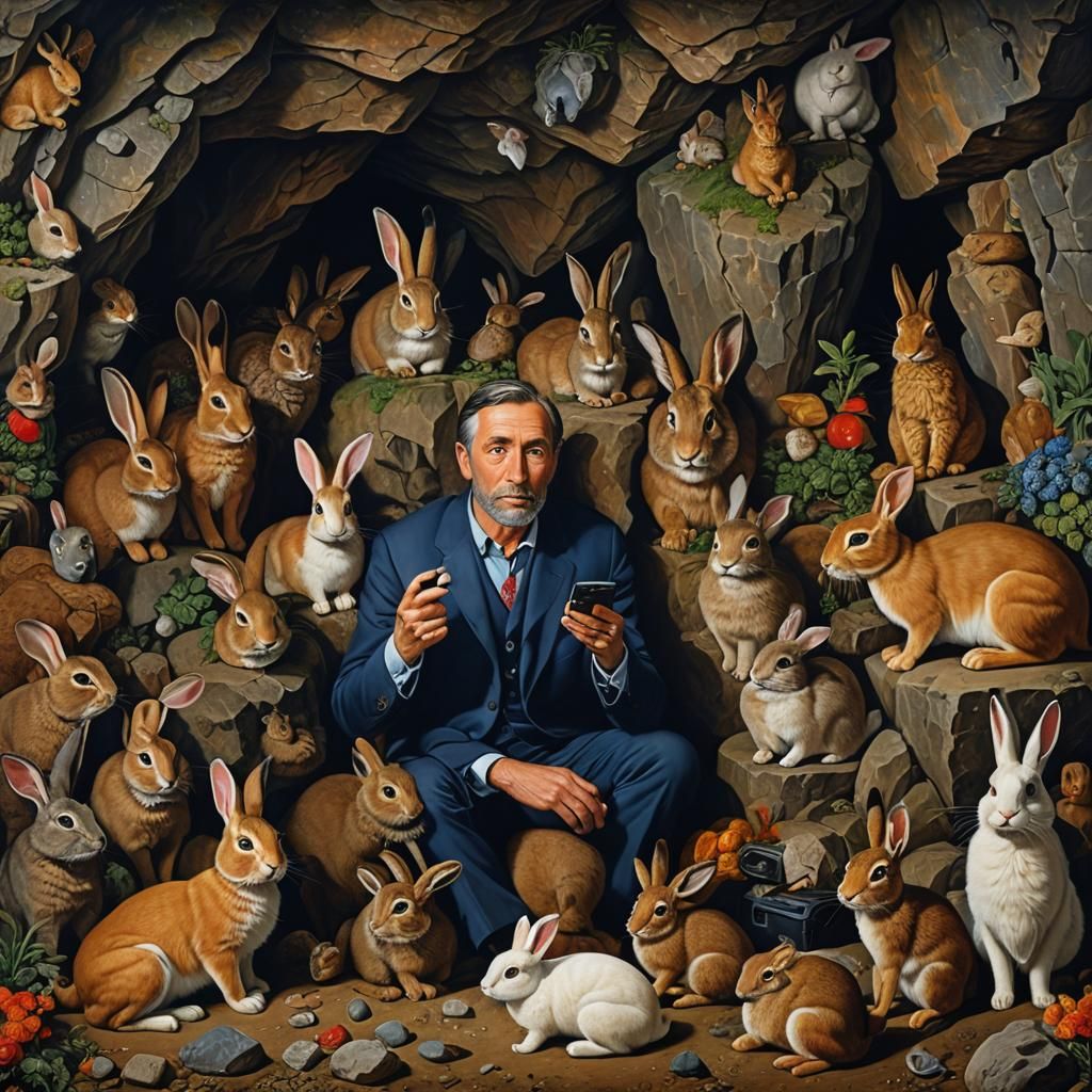 Maximalist Remote Meeting with Tired People and Rabbits