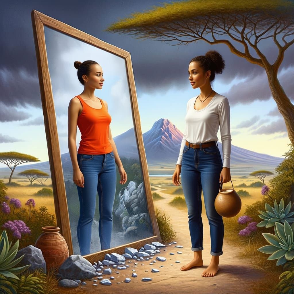 Literary Novel Cover: Maasai Woman's Duality in 'The Broken ...