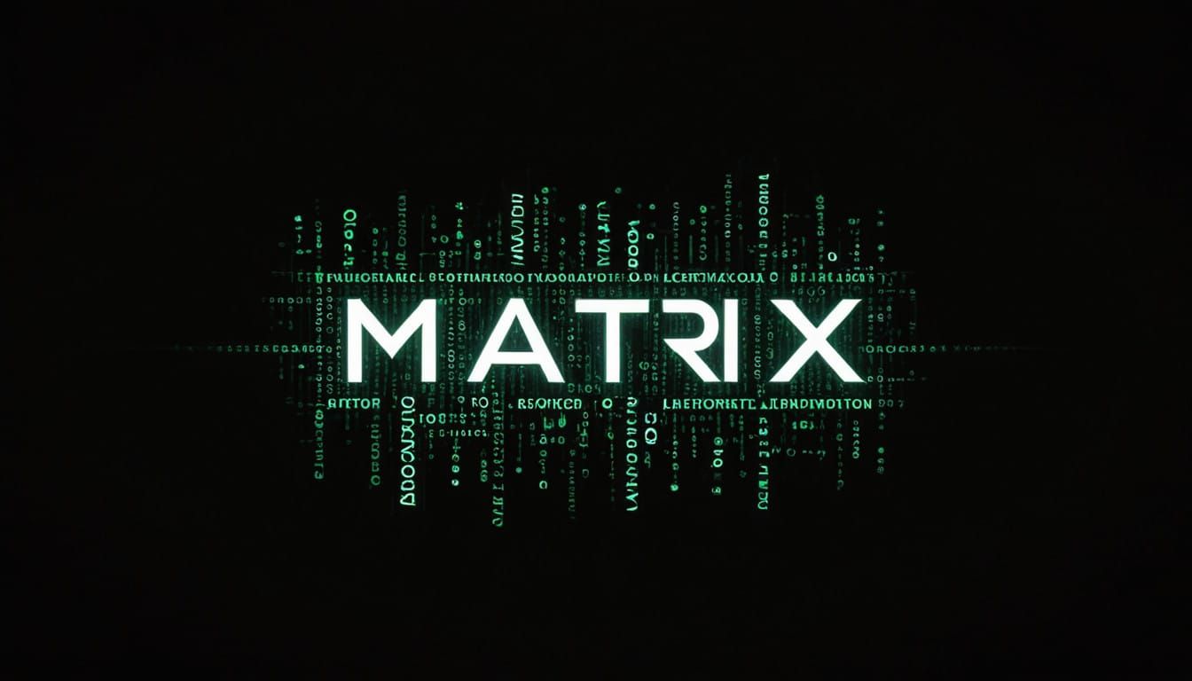 Neon Matrix Logo Illuminates the Future