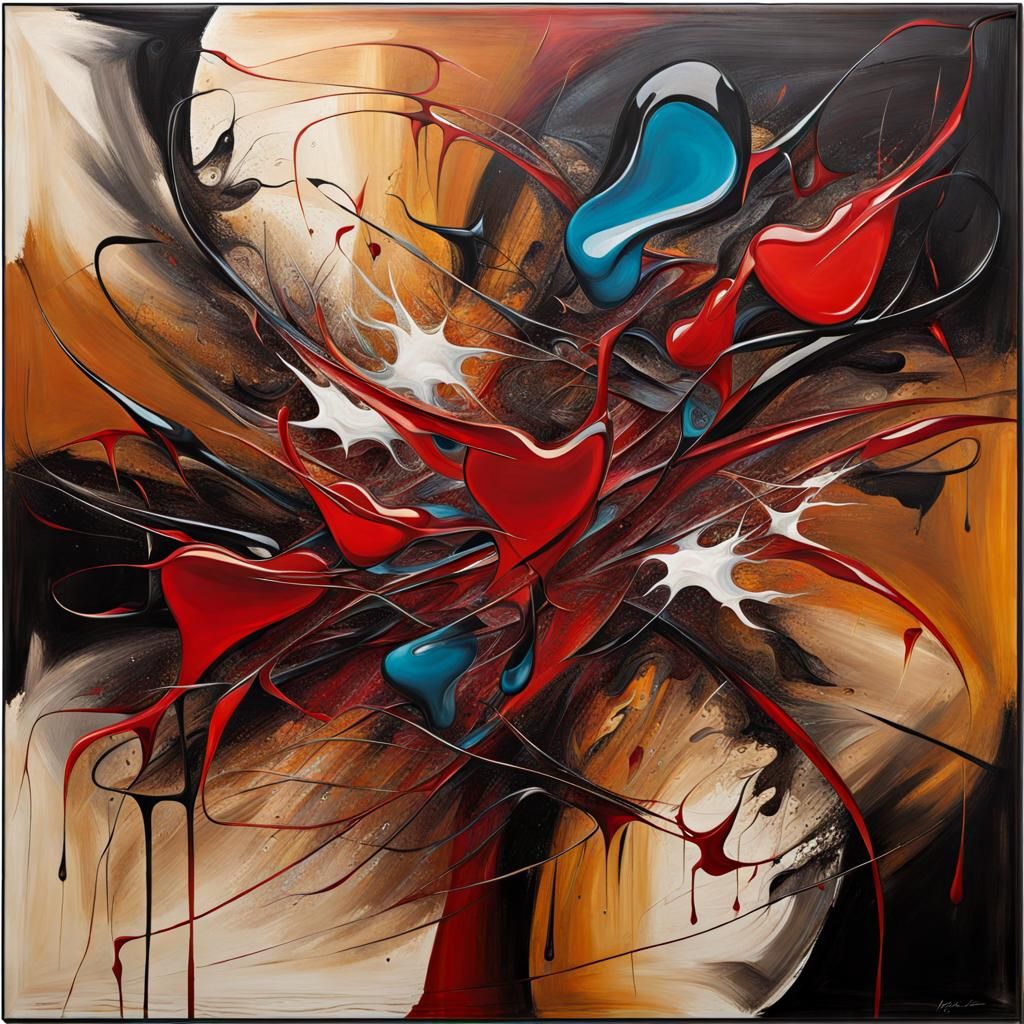 Abstract Art Expressing Desire, Love, and Pain