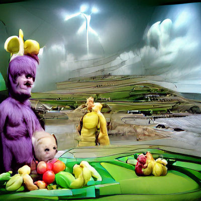 Teletubbies Reimagined in Matthew Barney Style