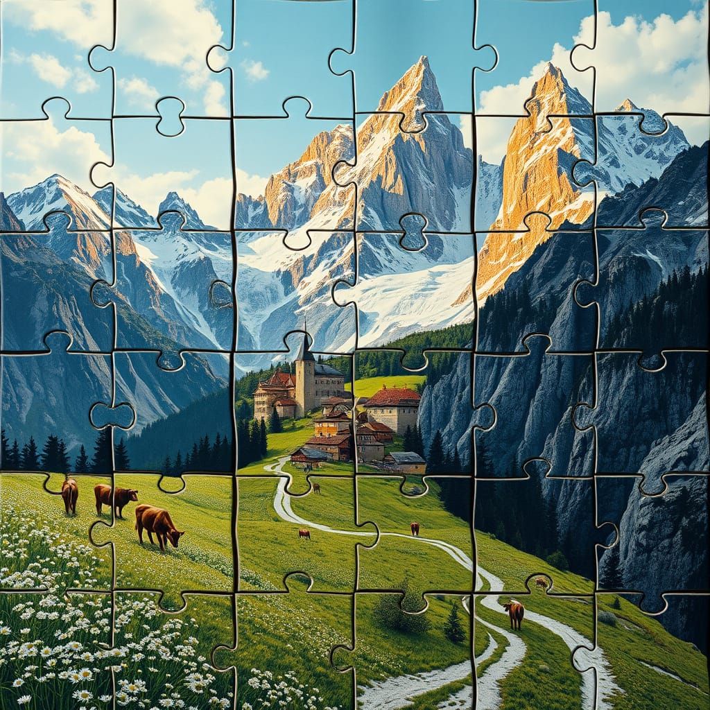 Fractured Alpine Landscape Reveals Time's Layers