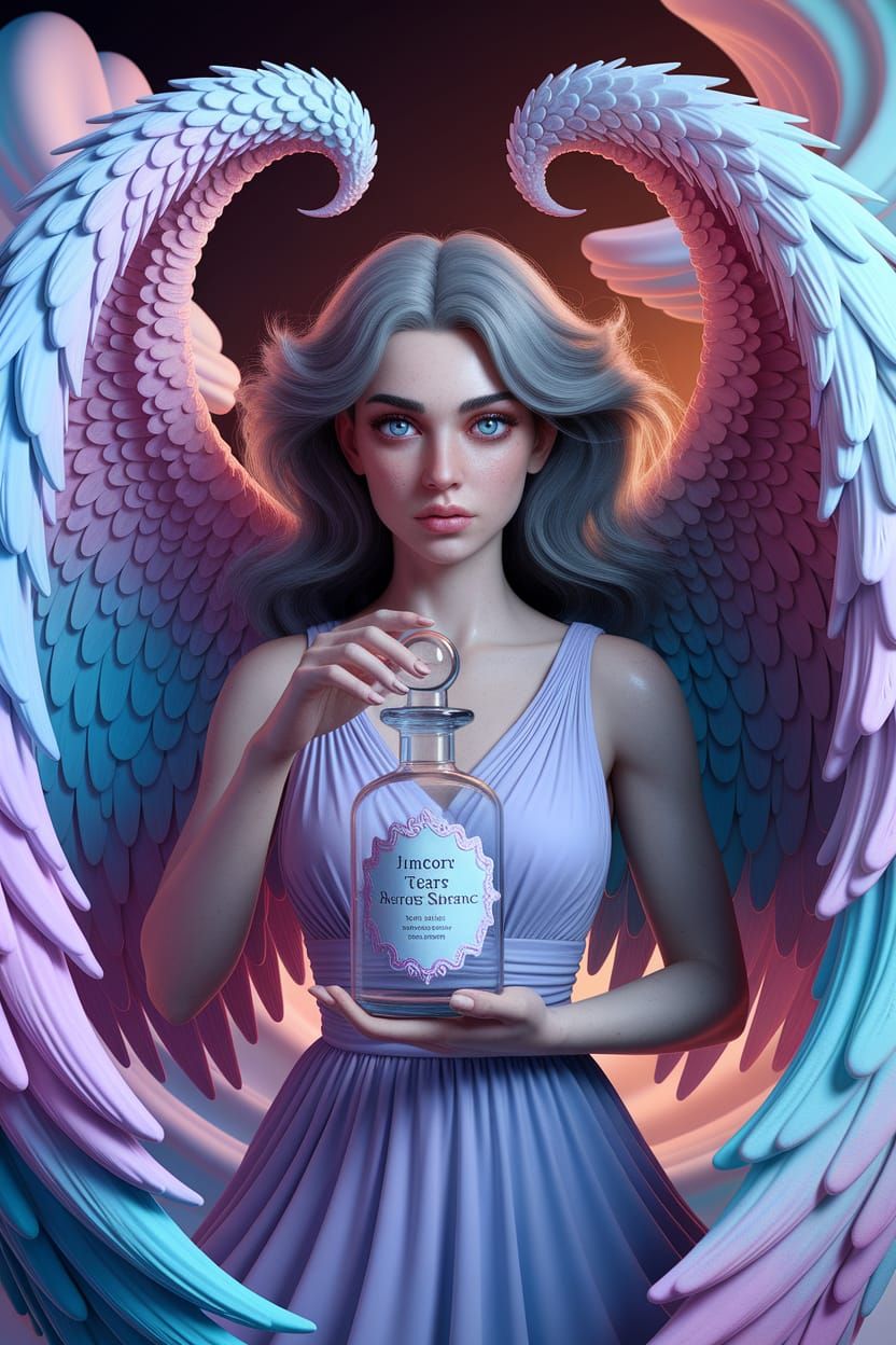 Angel of Enchantment in Vibrant Dreamlike Style