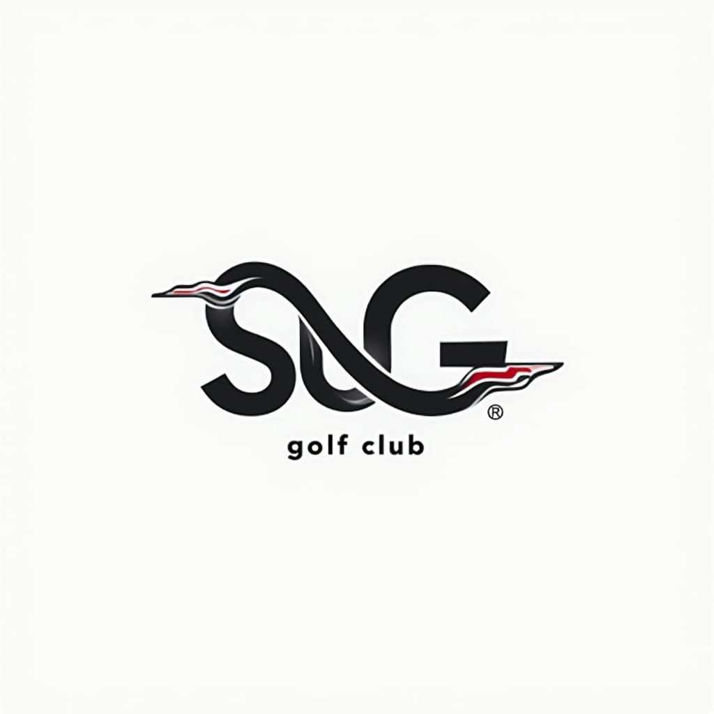 Modern Golf Club Logo in Elegant Typographic Style