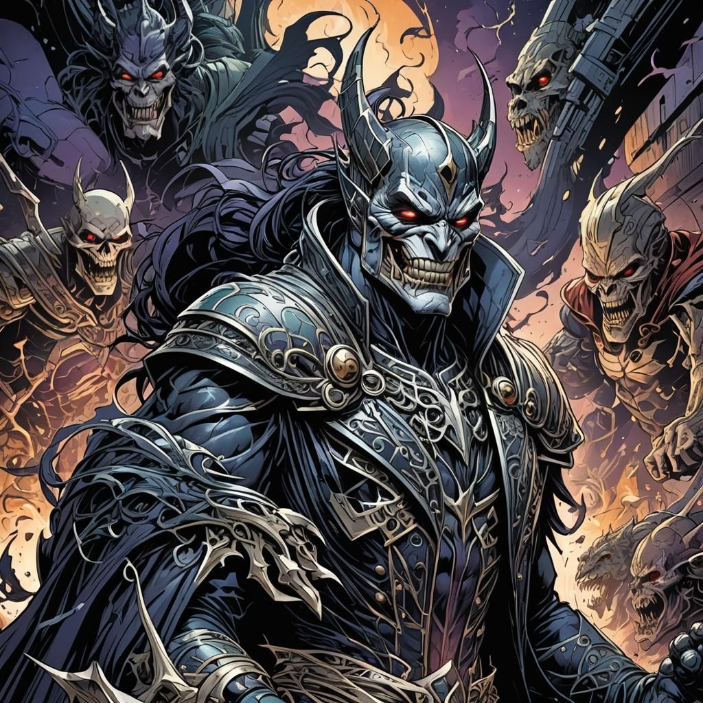 Comic Book Villain in Classic Style