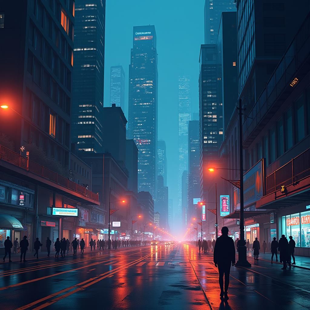 Vibrant Cityscape: Freelancers Powering Urban Progress