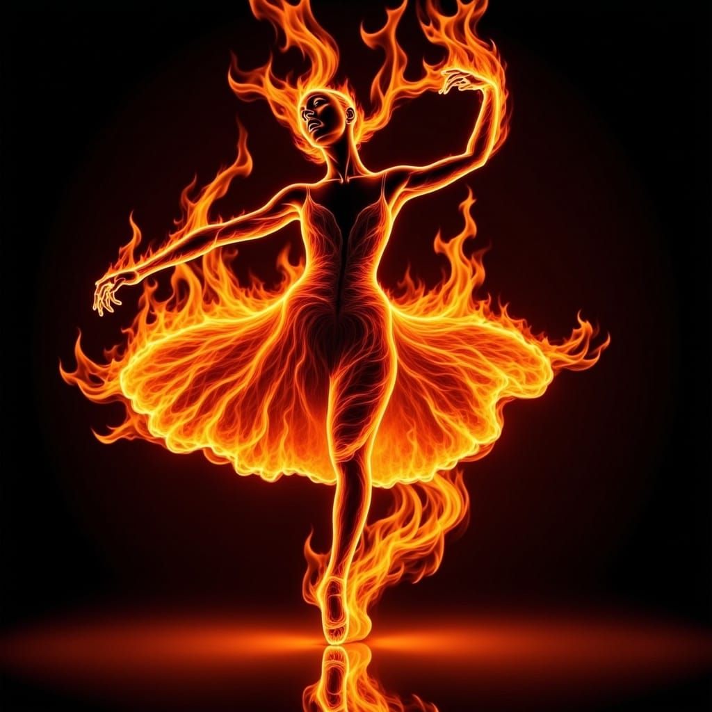 Flaming Ballerina: A Dance of Fire