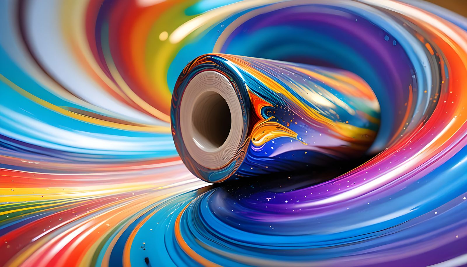 Sleek, Mirror-Polished Spacecraft Enters Iridescent Plasma V...