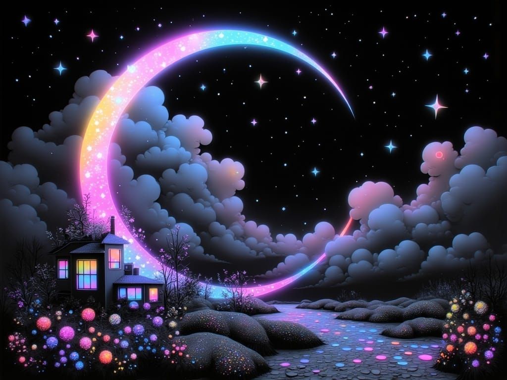 Celestial Dreams in Vibrant Pastels