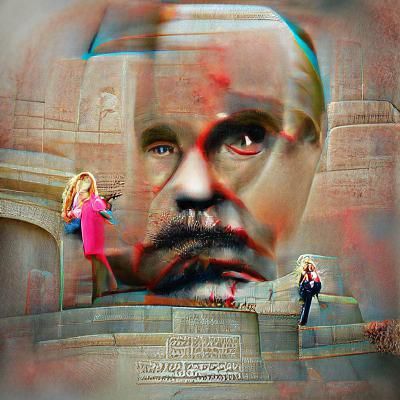 Surreal Film Noir Renaissance Tombscape