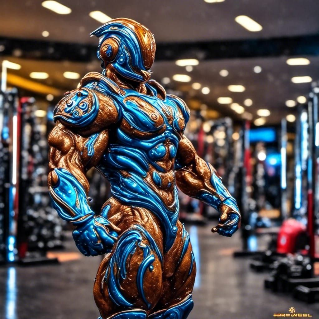 Bodybuilder Posing with Muscle Definition for Competition