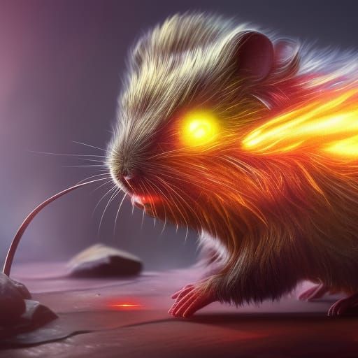 Fantastical Hamster Matte Painting in Deep Color