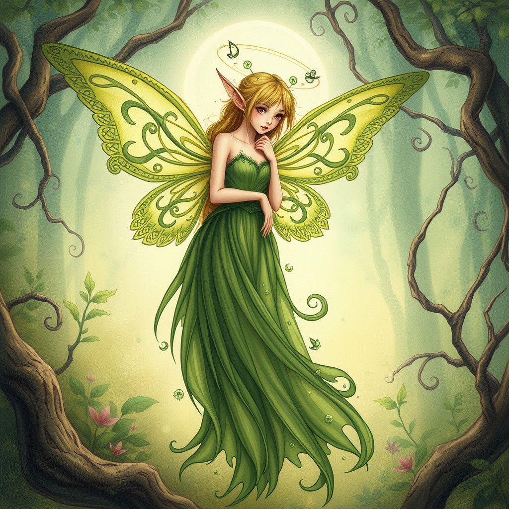 Ethereal Fae in Dreamlike Forest, Fantasy Art