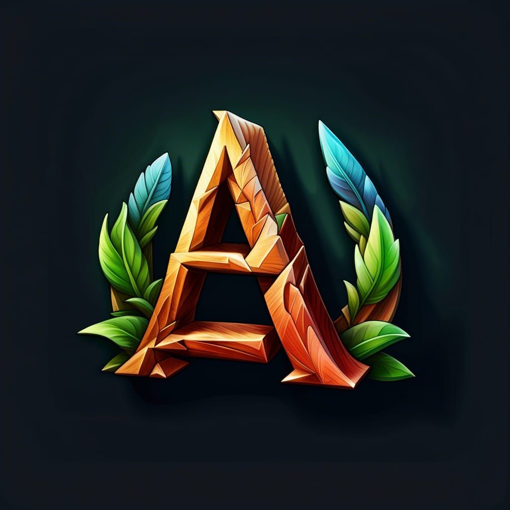 Letters A and D in Ark Game Style