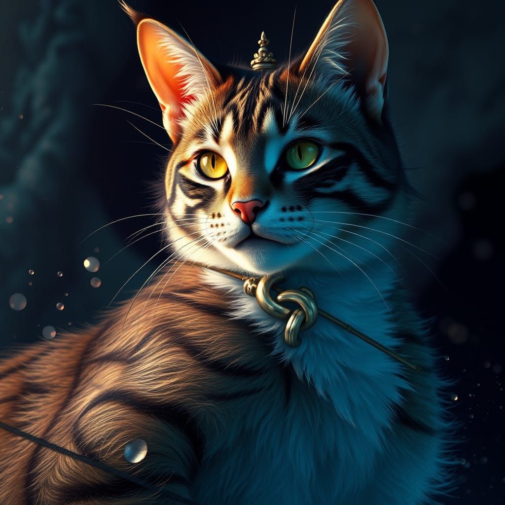 Cat Goddess in Celestial Harmony
