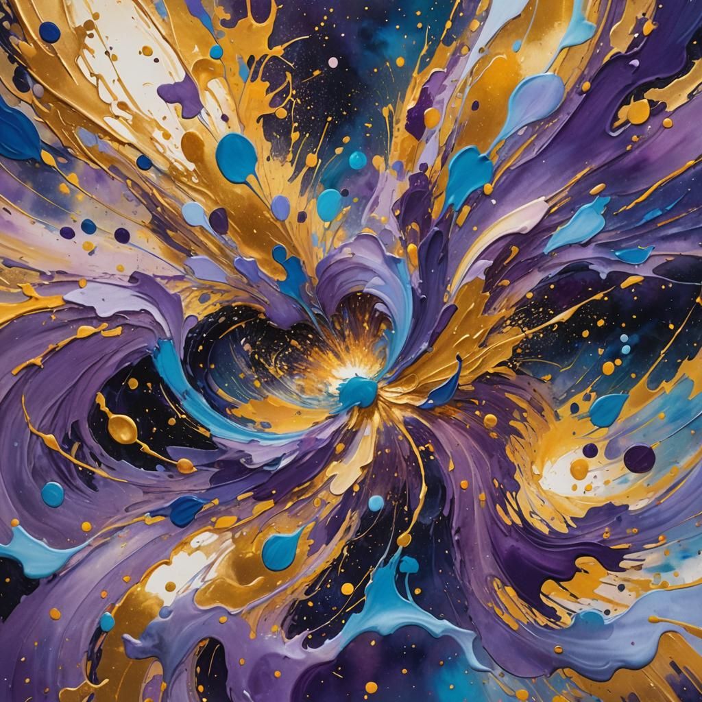 Impressionist Universe Creation in Gouache Style