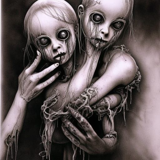 Terrifying Porcelain Dolls in Body Horror Style