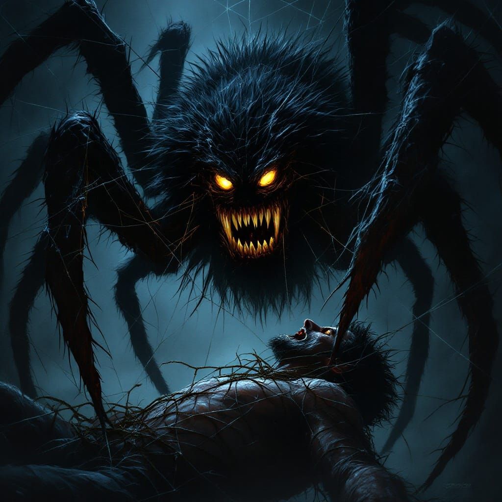 Terrifying Spider Attacks Man Trapped in Webs