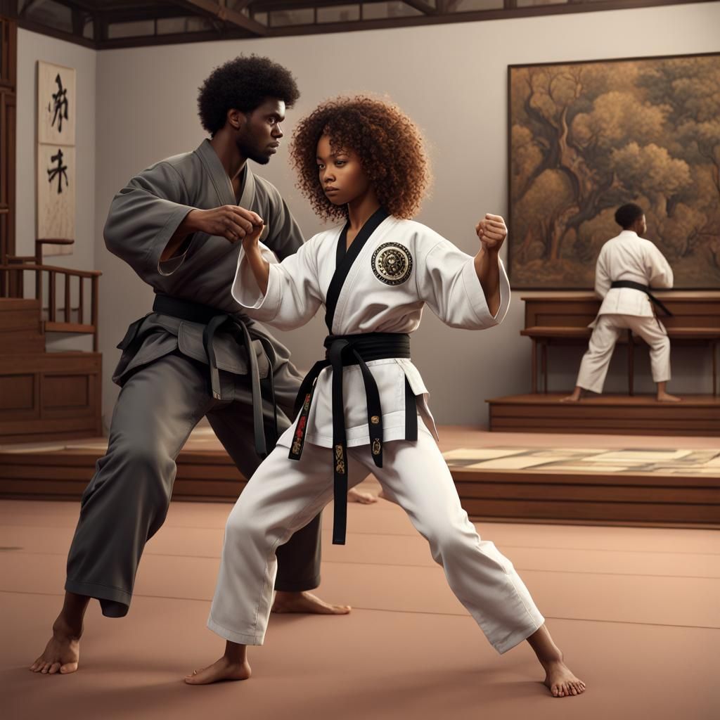 Black Karate Students in 1970s Museum Dojo