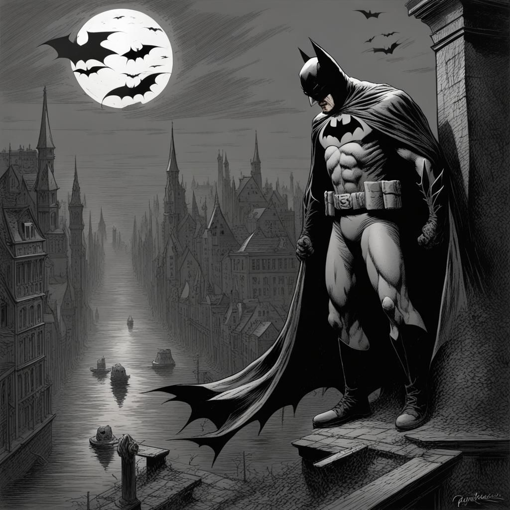Batman in Gotham: Gothic Horror Style