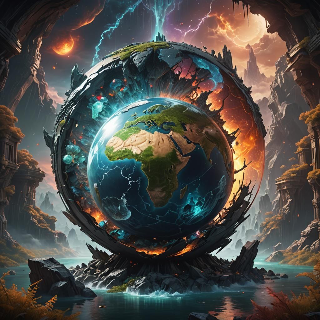 Ethereal Astral Globe Confines Earthly Elements