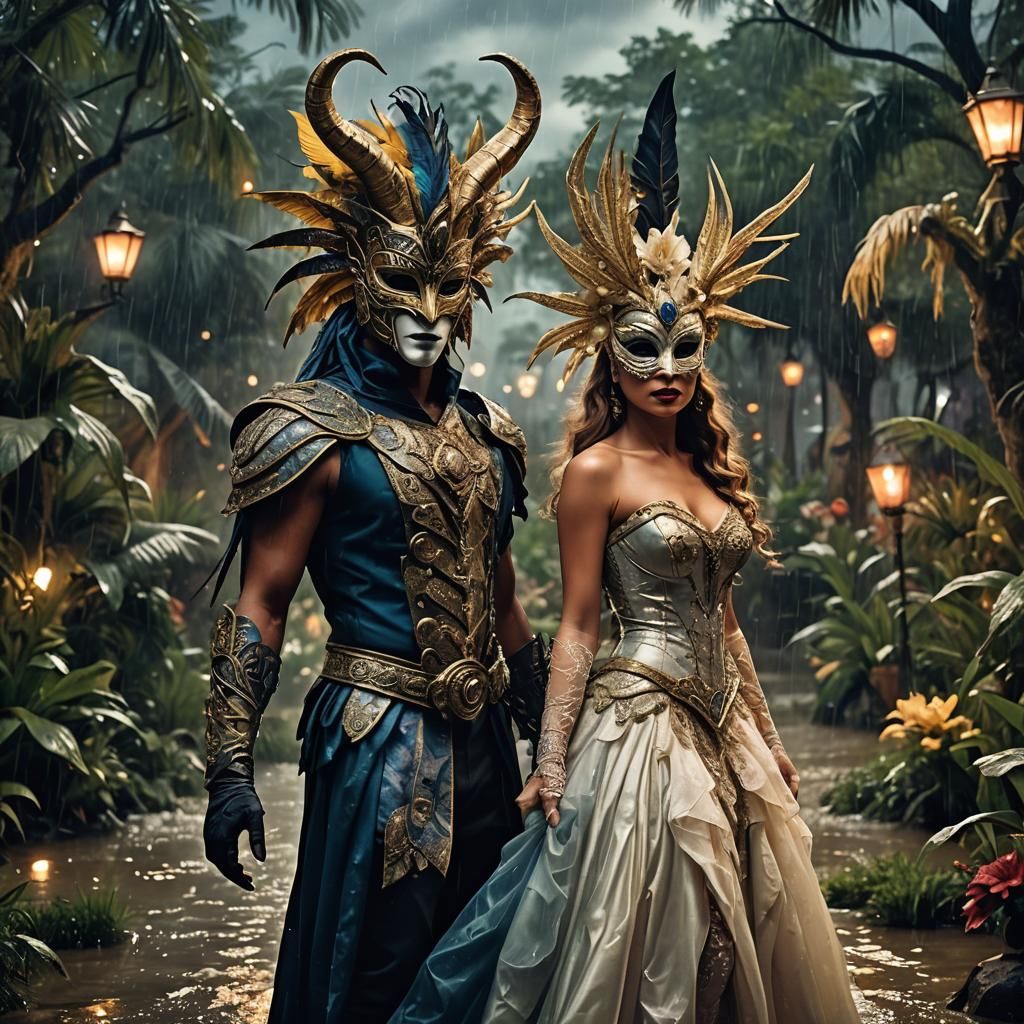 Mythical Masquerade Ball on a Stormy Night