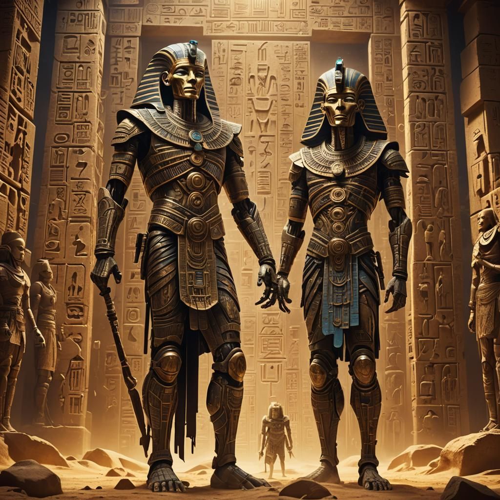 Ornate Mummified Humanoids in Fantasy Environment