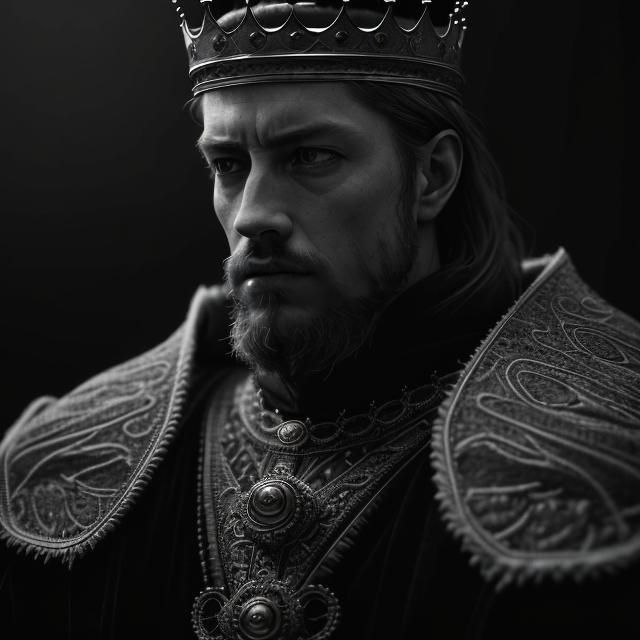 Hyperrealistic King in Cinematic Portrait