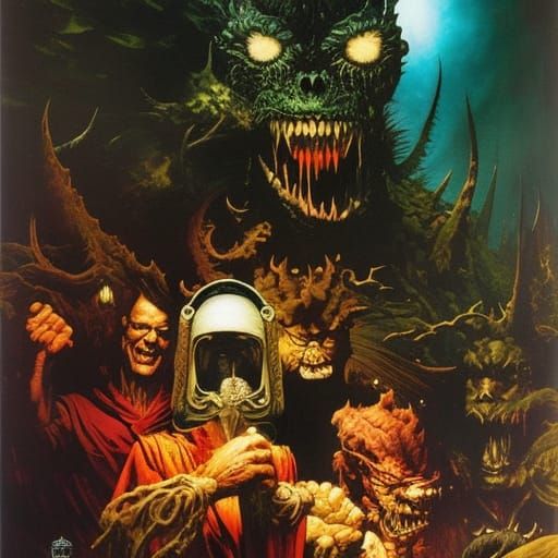 Dark Horror Image in the Style of Classic Masters