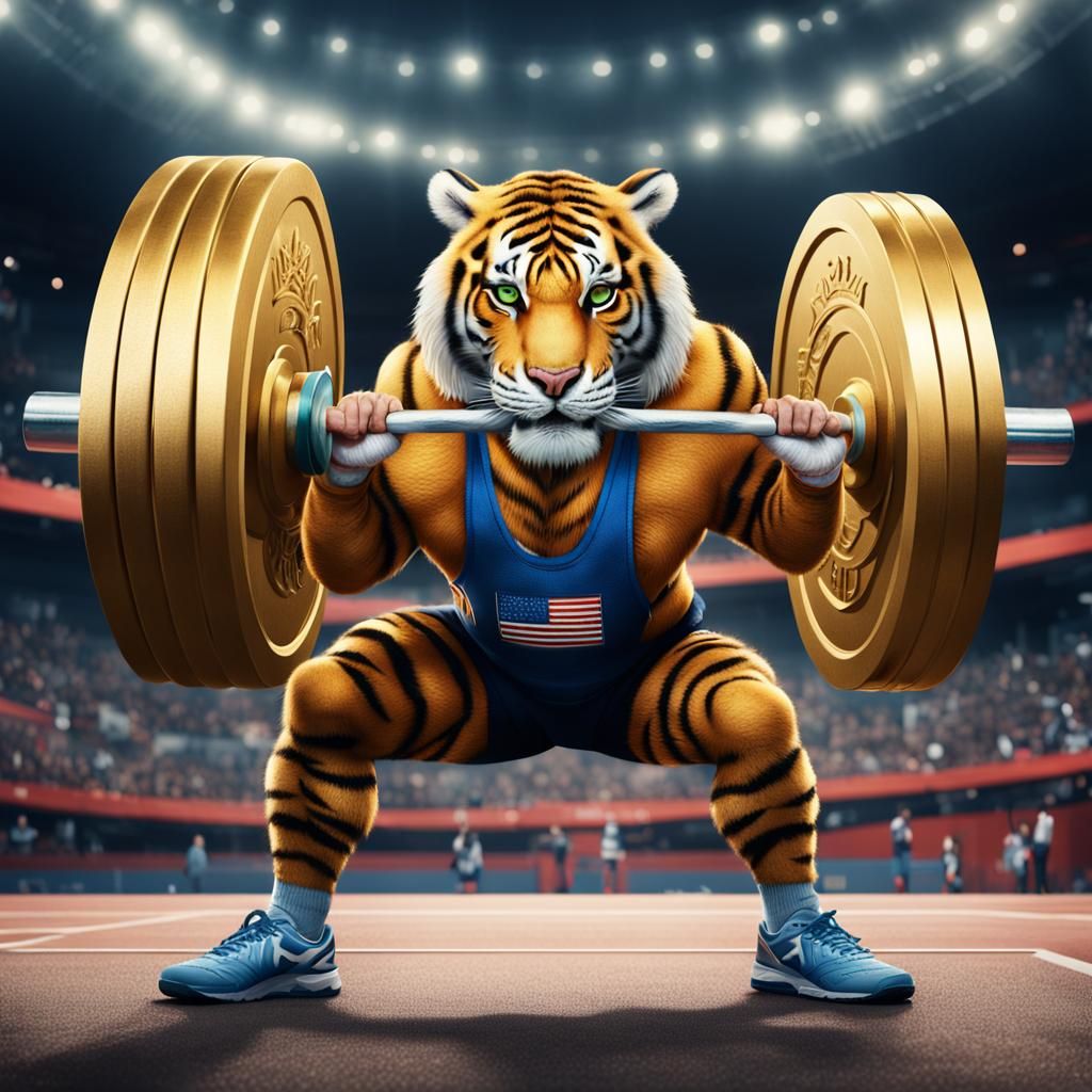 Olympic Tiger Weightlifter Wins Gold Medal